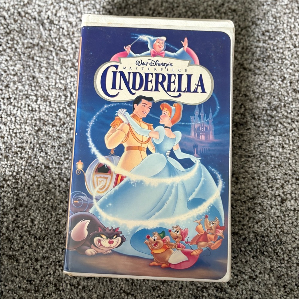 Disney Cinderella VHS with Blue and White Cover